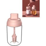 3 PCS Macaron Ribbon Moisture-Proof Lid Spoon One Seasoning Jar Glass Seasoning Bottle with Label  Style:Brush Oil Bottle(Pink)