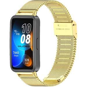 Voor Huawei Band 8 Mijobs Milan Buckle roestvrijstalen horlogeband