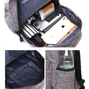 Universal Multi-Function Canvas Cloth Laptop Computer Shoulders Bag Leisurely Backpack Students Bag  Size: 36x25x10cm  For 13.3 inch and Below Macbook  Samsung  Lenovo  Sony  DELL Alienware  CHUWI  ASUS  HP(Black)