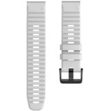 For Garmin Fenix 6 22mm Smart Watch Quick Release Silicon Wrist Strap Watchband(White)