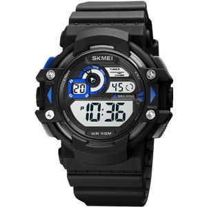 SKMEI 1778 Multifunction Dual Time Digital Display LED Luminous Men Sports Electronic Watch(Blue)