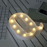 Alphabet Q English Letter Shape Decorative Light  Dry Battery Powered Warm White Standing Hanging LED Holiday Light
