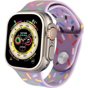 Rainbow Raindrops siliconen horlogeband voor Apple Watch Ultra 49 mm