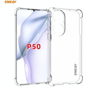 For Huawei P50 Hat-Prince ENKAY Clear TPU Soft Anti-slip Cover Shockproof Case