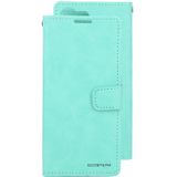 For Samsung Galaxy S21 FE GOOSPERY BLUE MOON Crazy Horse Texture Horizontal Flip Leather Case with Holder & Card Slot & Wallet(Mint Green)