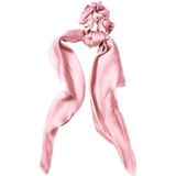 3 PCS Super Long Large Intestine Circle Silk Scarf Ribbon Satin Solid Color Big Tail Hair Circle(Pink)