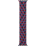 Mixed Color Nylon Braided Single Loop Replacement Watchbands For Apple Watch Series 6 & SE & 5 & 4 40mm / 3 & 2 & 1 38mm  Size:M(Red Camouflage)