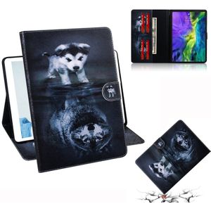 For iPad Pro 11 inch (2020) Formula Pattern Horizontal Flip Leather Case with Holder & Card Slot & Wallet(Wolf Lion)