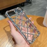 Voor iPhone 15 Pro Max 3D Diamond Lattice lasergravure telefoonhoesje
