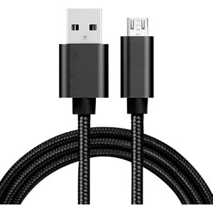 1m 3A Woven Style Metal Head Micro USB to USB Data / Charger Cable  for Galaxy S6 / S6 edge / S6 edge+ / Note 5 Edge  HTC  Sony  Length: 1m(Black)