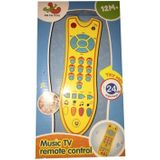 Baby speelgoed muziek mobiele telefoon TV afstandsbediening vroeg educatief speelgoed elektrische nummers Remote Learning machine (grijs)