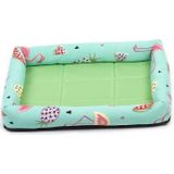 Summer Pet Non-removable Side Dog Mat Pet Bed  Specification: XL 83X66X8cm(Watermelon Green)