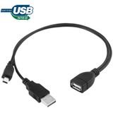 Mini USB Male + USB 2.0 AM to AF Cable with OTG Function  Length: 30cm / 35cm