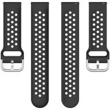 For Galaxy Watch Active2 / Active 20mm Clasp Solid Color Sport Wrist Strap Watchband(Black)