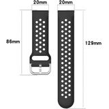 For Galaxy Watch Active2 / Active 20mm Clasp Solid Color Sport Wrist Strap Watchband(Black)