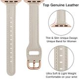 Women Starry Sky Style Leather Replacement Strap Watchband For Apple Watch Series 7 & 6 & SE & 5 & 4 40mm  / 3 & 2 & 1 38mm(Creamy-white)