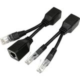 2 Sets RJ45 Network Signal Splitter Upoe Separation Cable  Style:U-02 3 Crystal Heads + 1 Female