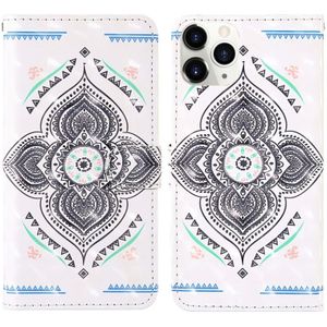 For iPhone 12 6.1 3D Painting Colored Drawing Pattern Horizontal Flip TPU + PU Leather Case with Holder & Card Slots & Wallet & Lanyard(Spinning Top)