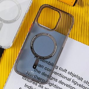 Voor iPhone 14 ROCK Air InShare MagSafe-telefoonhoes (transparant zwart)