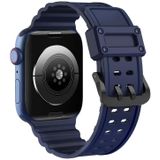 Waterdichte siliconen horlogeband met dubbele gesp voor Apple Watch Ultra 49 mm / serie 8 & 7 45 mm / SE 2 & 6 & SE & 5 & 4 44 mm / 3 & 2 & 1 42 mm