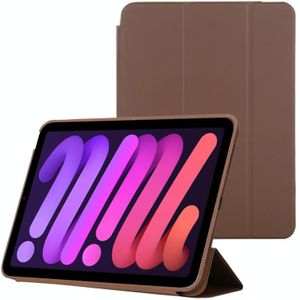 3-voudige horizontale flip slimme lederen tas met slaap / wake-up functie & houder voor iPad mini 6