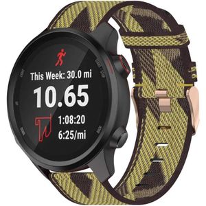 Voor Garmin Forerunner 245 20mm nylon geweven horlogeband