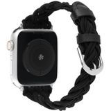 Enkele elastische nylon gevlochten horlogeband voor Apple Watch-serie 8 & 7 41 mm / SE 2 & 6 & SE & 5 & 4 40 mm / 3 & 2 & 1 38 mm