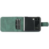 For Samsung Galaxy Z Flip3 5G AZNS Dream II Skin Feel PU+TPU Horizontal Flip PU Phone Case(Green)