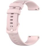 For Polar Ignite 20mm Small Plaid Texture Silicone Wrist Strap Watchband(Rose Pink)