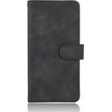 For Samsung Galaxy Z Fold2 5G Solid Color Skin Feel Magnetic Buckle Horizontal Flip Calf Texture PU Leather Case with Holder & Card Slots & Wallet(Black)