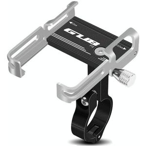 Gub p10 aluminium fiets telefoonhouder (zwart zilver)