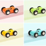 8 PCS Houten Speed Mini Race Auto Vroege Kindertijd Onderwijs Puzzel Hand-Eye Coördinatie Speelgoed  Random Color Delivery