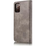 For Samsung Galaxy S20 FE DG.MING Crazy Horse Texture Flip Detachable Magnetic Leather Case with Holder & Card Slots & Wallet(Grey)