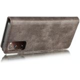 For Samsung Galaxy S20 FE DG.MING Crazy Horse Texture Flip Detachable Magnetic Leather Case with Holder & Card Slots & Wallet(Grey)