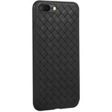 Benks for iPhone 8 Plus & 7 Plus TPU Knitting Leather Surface Protective Back Cover Case(Black)