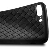 Benks for iPhone 8 Plus & 7 Plus TPU Knitting Leather Surface Protective Back Cover Case(Black)