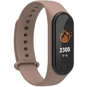 M4S 0.96 inch TFT Color Screen IP67 Waterproof Smart Wristband Support Body Temperature Monitoring / Heart Rate Monitoring / Blood Pressure Monitoring(Brown)