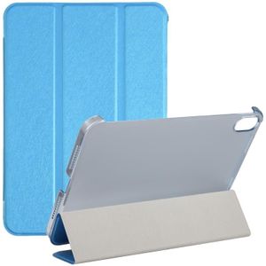 Zijde textuur driedolden horizontale flip lederen tablet case met houder voor ipad mini 6