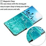 Voor Sansung Galaxy A52 3D Gekleurde Tekening Horizontale Flip Lederen Telefoonhoesje Met Houder & Card Slots & Portemonnee (Coconut Tree)