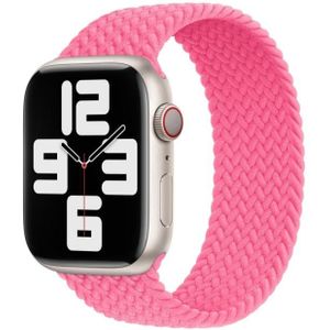 130mm Nylon Braided Watch Band For Apple Watch Series 7 41mm / 6&SE&5&4 40mm / 3&2&1 38mm(Pink)