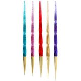 5 Piece/set Acrylic Phototherapy Nail Painting Flower Carved Crystal Pen Nail Pen