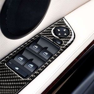 4 PCS Carbon Fiber Car Left Driving Lifting Panel Decorative Sticker without Folding for BMW E90 / 320i / 325i  Diameter: 35.8cm