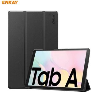 ENKAY ENK-8009 For Samsung Galaxy Tab A7 10.4 2020 T500 / T505 PU Leather + Plastic Smart Case with Three-folding Holder(Black)
