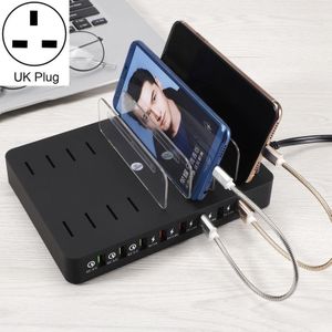 X6S 110W 3 QC 3 0 USB-poorten + 5 USB-poorten Smart Charger met afneembare bezel  UK plug