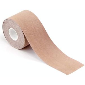 2 PCS Chest Stickers Sports Tape Muscle Stickers Elastic Fabric Nipple Stickers  Specification: 7.5cm x 5m(Skin Color)