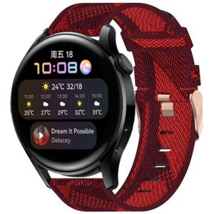 Voor Huawei Watch 3 22mm nylon geweven horlogeband