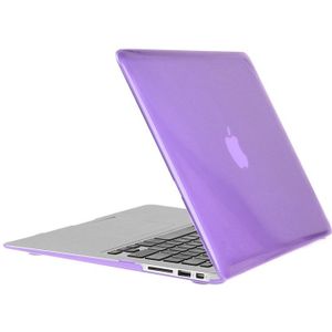 ENKAY for Macbook Air 13.3 inch (US Version) / A1369 / A1466 Hat-Prince 3 in 1 Crystal Hard Shell Plastic Protective Case with Keyboard Guard & Port Dust Plug(Purple)