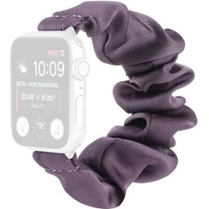 Scarf Hair Tie Replacement Watchbands For Apple Watch Series 7 & 6 & SE & 5 & 4 40mm  / 3 & 2 & 1 38mm(Purple)