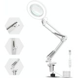 USB Desktop LED Ring Light Welding Auxiliary Magnifying Glass Lighting Desk Lamp