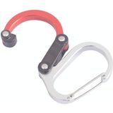 Multifunctional Carabiner Aluminum Alloy D-Type Outdoor Products Quick-Hanging Buckle(Black)